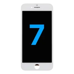 LCD Assembly With Steel Plate para iPhone 7 (Aftermarket) (White)