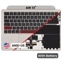 Palmrest with Battery and Keyboard (ANSI US) para MacBook Air 13" A2681 (2022) (OEM Original) (Starlight)