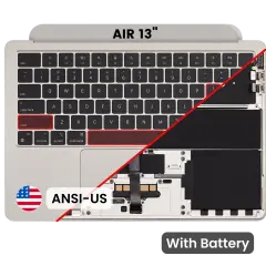 Palmrest with Battery and Keyboard (ANSI US) para MacBook Air 13" A2681 (2022) (OEM Original) (Starlight)