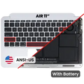 Palmrest with Battery and Keyboard (ANSI US) para MacBook Air 11" A1465 (2013-2015) (OEM Usado: Grau A)