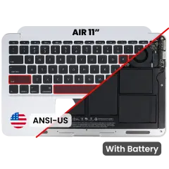 Palmrest with Battery and Keyboard (ANSI US) para MacBook Air 11" A1465 (2013-2015) (OEM Usado: Grau A)