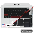 Palmrest with Battery and Keyboard (ANSI US) para MacBook Pro 16" A2780 (2023) (OEM Original) (Silver)