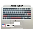 Palmrest com Teclado (ANSI US) para MacBook Air 13" A2337 (2020) (OEM Original) (Silver)
