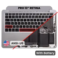 Palmrest with Battery and Keyboard (ANSI US) para MacBook Pro 13" A1502 (2013-2014) (OEM Usado: Grau B/C)