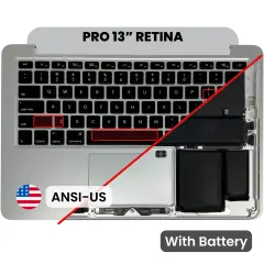 Palmrest with Battery and Keyboard (ANSI US) para MacBook Pro 13" A1425 (2012-2013) (OEM Usado: Grau B/C)