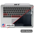 Palmrest with Battery and Keyboard (ANSI US) para MacBook Air 13" A1466 (2013-2017) (OEM Usado: Grau A)