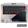 Palmrest with Battery and Keyboard (ANSI US) para MacBook Air 13" A1466 (2012) (OEM Usado: Grau B/C)