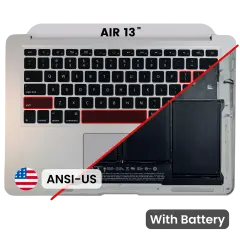 Palmrest with Battery and Keyboard (ANSI US) para MacBook Air 13" A1466 (2012) (OEM Usado: Grau B/C)