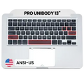 Palmrest com Teclado (ANSI US) para MacBook 13" A1278 (2009-2010) (OEM Usado: Grau A)