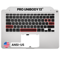 Palmrest com Teclado (ANSI US) para MacBook Pro 13" A1278 (2011-2012) (OEM Usado: Grau A)