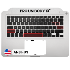 Palmrest com Teclado (ANSI US) para MacBook Pro 13" A1278 (2011-2012) (OEM Usado: Grau A)