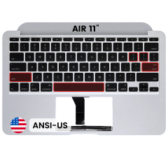 Palmrest com Teclado (ANSI US) para MacBook Air 11" A1370 (2011) (OEM Usado: Grau A)