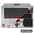 Palmrest with Battery and Keyboard (ANSI US) para MacBook Air 15" A3114 (2024) (OEM Original) (Cinzento Sideral)
