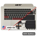 Palmrest with Battery and Keyboard (ANSI US) para MacBook Air 15" A3114 (2024) (OEM Original) (Starlight)