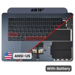 Palmrest with Battery and Keyboard (ANSI US) para MacBook Air 15" A3114 (2024) (OEM Original) (Midnight)