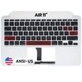 Palmrest com Teclado (ANSI US) para MacBook Air 11" A1465 (2013-2015) (OEM Usado: Grau B/C)