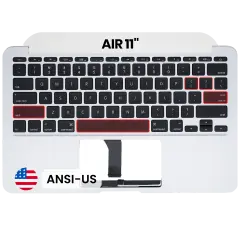 Palmrest com Teclado (ANSI US) para MacBook Air 11" A1465 (2013-2015) (OEM Usado: Grau B/C)