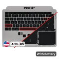 Palmrest with Battery and Keyboard (ANSI US) para MacBook Pro 13" A2338 (2020-2023) (OEM Original) (Cinzento Sideral)