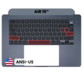 Palmrest com Teclado (ANSI US) para MacBook Air 15" A2941 (2023) (OEM Original) (Midnight)