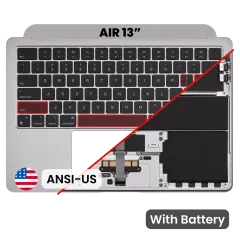 Palmrest with Battery and Keyboard (ANSI US) para MacBook Air 13" A2681 (2022) (OEM Original) (Cinzento Sideral)