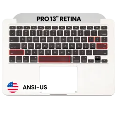 Palmrest com Teclado (ANSI US) para MacBook Pro 13" A1502 (2015) (OEM Usado: Grau B/C)