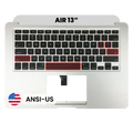Palmrest com Teclado (ANSI US) and Microphone para MacBook Air 13" A1466 (2013-2017) (OEM Usado: Grau A)