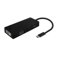 Conversor USB Tipo-C Aisens A109-0679/ HDMI Hembra - VGA Hembra - DVI Hembra - DisplayPort Hembra/ 15cm/ Preto