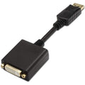 Conversor Aisens A125-0133/ DisplayPort Macho - DVI Hembra/ 15cm/ Preto