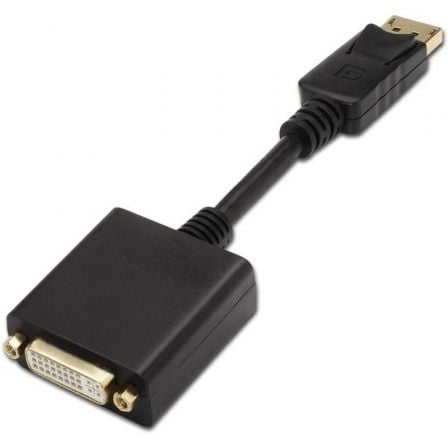 Conversor Aisens A125-0133/ DisplayPort Macho - DVI Hembra/ 15cm/ Preto