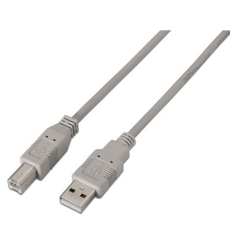 Cable USB 2.0 Impressora Aisens A101-0002/ USB Tipo-B Macho - USB Macho/ 1.8m/ Beige