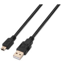 Cable USB 2.0 Aisens A101-0023/ USB Macho - USB Mini Macho/ 50cm/ Preto