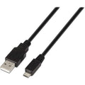 Cable USB 2.0 Aisens A101-0027/ USB Macho - MicroUSB Macho/ 480Mbps/ 80cm/ Preto