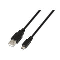 Cable USB 2.0 Aisens A101-0028/ USB Macho - MicroUSB Macho/ Hasta 2.5W/ 60Mbps/ 1.8m/ Preto