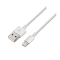 Cable USB 2.0 Lightning Aisens A102-0035/ USB Macho - Lightning Macho/ 1m/ Branco