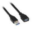 Cable Alargador USB 3.0 Aisens A105-0042/ USB Macho - USB Hembra/ Hasta 9W/ 625Mbps/ 2m/ Preto