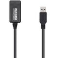 Cable Alargador USB 3.0 con Amplificador Aisens A105-0525/ USB Macho - USB Hembra/ Hasta 9W/ 625Mbps/ 5m/ Preto