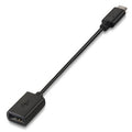 Cable USB 2.0 Tipo-C Aisens A107-0059/ USB Tipo-C Macho - USB Hembra/ 480Mbps/ 15cm/ Preto