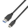 Cable USB 3.1 Tipo-C Aisens A107-0060/ USB Tipo-C Macho - USB Macho/ 10Gbps/ 1m/ Preto