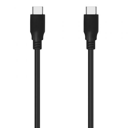 Cable USB 3.2 Tipo-C Aisens A107-0701 20GBPS 5A 100W/ USB Tipo-C Macho - USB Tipo-C Macho/ Hasta 100W/ 20Gbps/ 60cm/ Preto