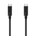 Cable USB 3.2 Tipo-C Aisens A107-0707 5GBPS 3A 60W/ USB Tipo-C Macho - USB Tipo-C Macho/ Hasta 60W/ 5Gbps/ 5m/ Preto