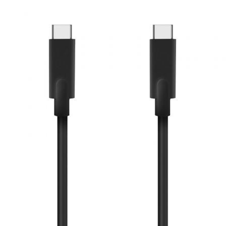 Cable USB 3.2 Tipo-C Aisens A107-0707 5GBPS 3A 60W/ USB Tipo-C Macho - USB Tipo-C Macho/ Hasta 60W/ 5Gbps/ 5m/ Preto