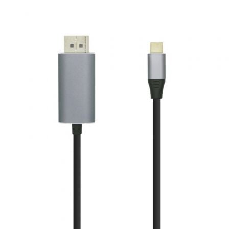 Cable DisplayPort Aisens A109-0395/ USB Tipo-C Macho - DisplayPort Macho/ Hasta 27W/ 1250Mbps/ 1.8m/ Preto