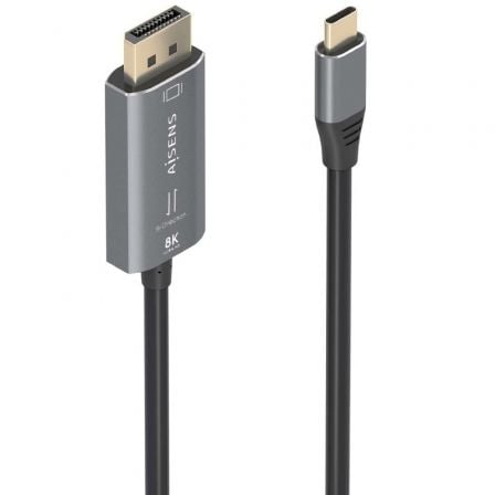 Cable Conversor Aisens A109-0880/ USB Tipo-C Macho - DisplayPort Macho/ 1.8m/ Preto