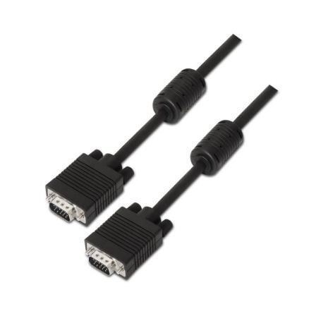 Cable SVGA Aisens A113-0076/ HDB15 Macho - HDB15 Macho/ Hasta 3W/ 10Mbps/ 20m/ Preto