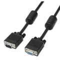 Cable Alargador SVGA Aisens A113-0078/ VGA Macho - VGA Hembra/ Hasta 3W/ 10Mbps/ 1.8m/ Preto