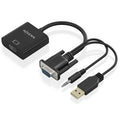 Cable Conversor Aisens A115-0872 SVGA Macho - USB Macho/ Jack Macho - HDMI Hembra/ 20cm/ Preto