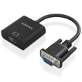 Cable Conversor Aisens A115-0873/ VGA Macho/ HDMI Hembra - Jack 3.5 Hembra - MicroUSB / 20cm/ Preto