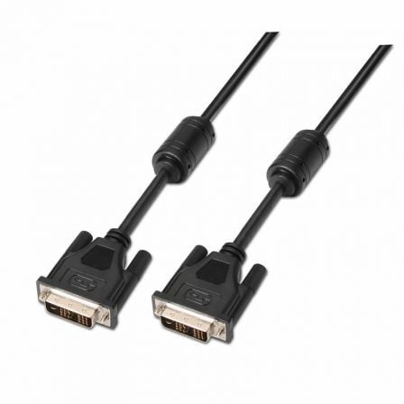 Cable DVI Aisens A117-0086/ DVI-D Macho - DVI-D Macho/ Hasta 3W/ 10Mbps/ 1.8m/ Preto