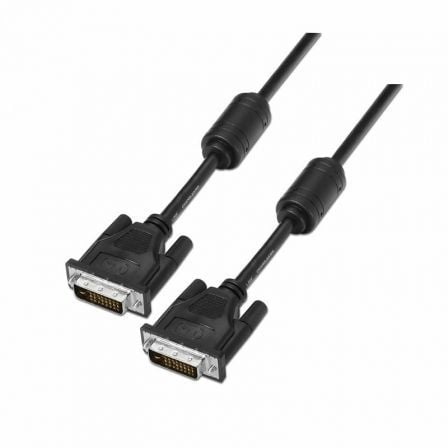 Cable DVI Aisens A117-0089/ DVI-D Macho - DVI-D Macho/ Hasta 3W/ 10Mbps/ 1.8m/ Preto