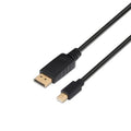 Cable Mini DisplayPort 1.2 4K Aisens A124-0131/ DisplayPort Macho - Mini DisplayPort Macho/ Hasta 5W/ 2300Mbps/ 2m/ Preto